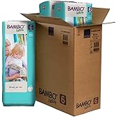 Bambo Nature Hypoallergenic Baby Diapers, Eco-Labeled Diapers, Enhanced Leakage Protection, Totally Chlorine-Free, Skin Friendly, and Super Absorbent - Size 6 (120 Count)