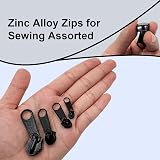 Jc.upin 8Pcs Zipper Pull Replacement Kit, Zinc Alloy UK Zip Pullers view 3