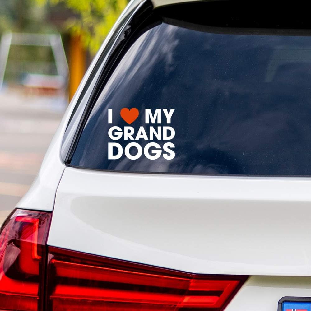Amazon Com I Love My Granddogs Car Sticker Decal Automotive