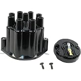 PerTronix D600700 Flame-Thrower Billet Electronic Ignition Distributor Cap and Rotor Kit, 8 Cylinder Engine, Black