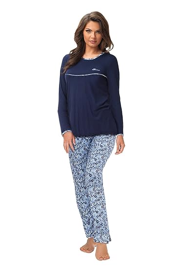 e.FEMME Damen Schlafanzug Nicole 148 aus Viskose/Elasthan