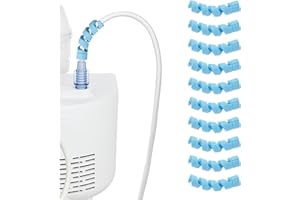 JFHNMLW 10 Pack Oxygen Tube Support Crimp Straightener for Portable Oxygen Concentrator, Oxygen Tubing Support for Oxygen Tank Oxygen Hose Nasal Cannula Oxygen Accessories (Blue)