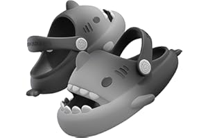 KVBABBY Kids Shark Slides Boys Girls Toddlers Cloud Shower Slippers Cute Cartoon Open Toe Sandals Cushioned Thick Sole Beach Pool Shoes