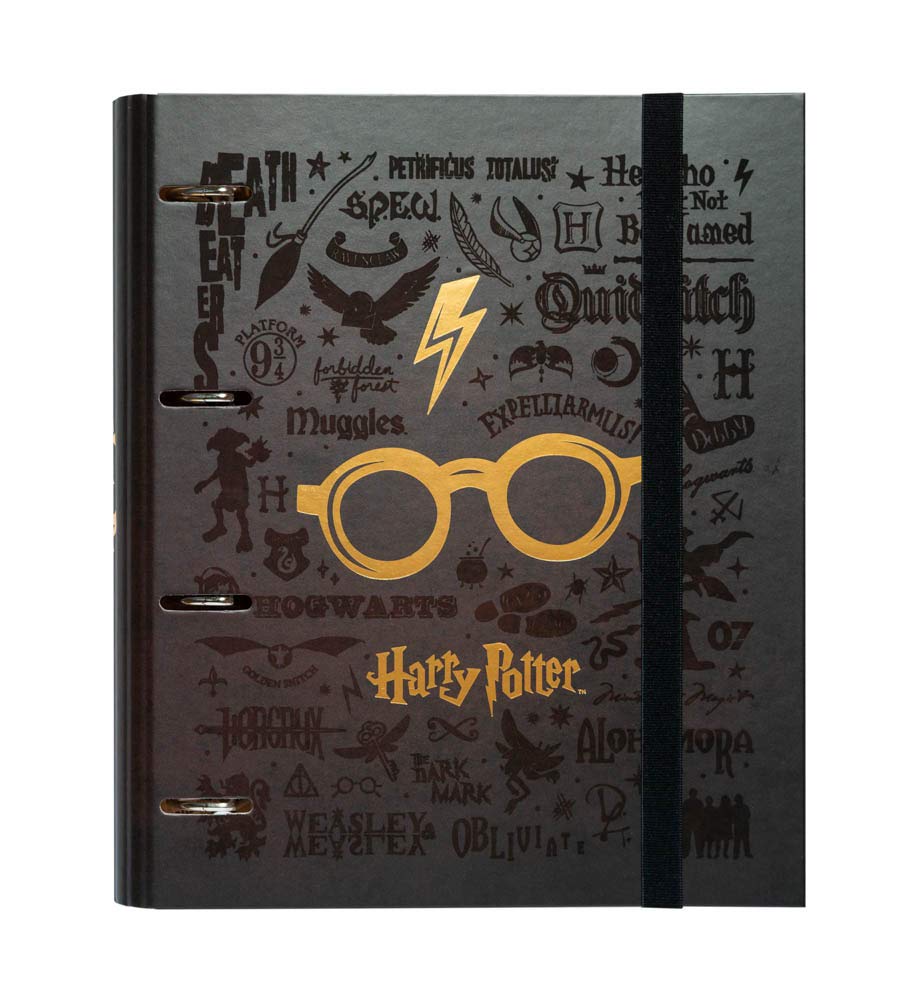 Grupo Erik 4 Ring Binder A4 - Harry Potter Stationery | 10.6 x 12.6 inches - 27 x 32 cm - A4 Ring Binder Folder, Document Folder | Harry Potter Gifts