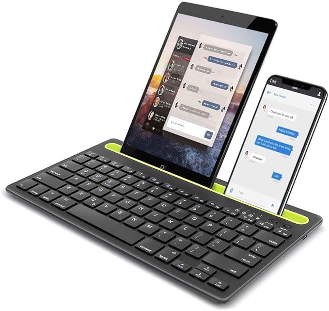 Rechargeable Bluetooth Mini Keyboard with Phone Holder