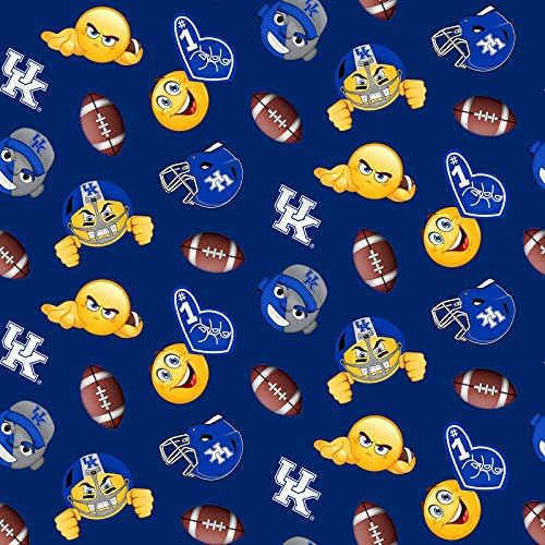 University of Kentucky Fleece Fabric with EMOJI'S-Kentucky Wildcats Emoji Fleece Blanket Fabric