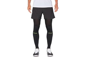 2XU Unisex Leg Sleeves Recovery Flex - Compression Calf Sleeves for Enhanced Recovery and Performance - Black/Nero