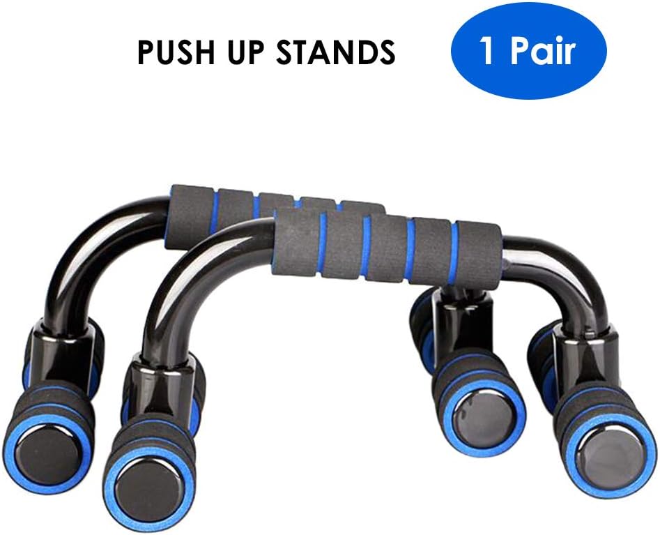 Yorten Pushup Bar Stand for Pushups 1 Pair of Push Up Bars with Sponge Grips Support Bars blue