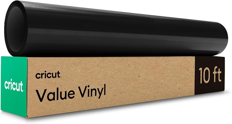 Cricut Permanent Adhesive Vinyl Roll 30.5 cm x 3 m Black Matte Finish