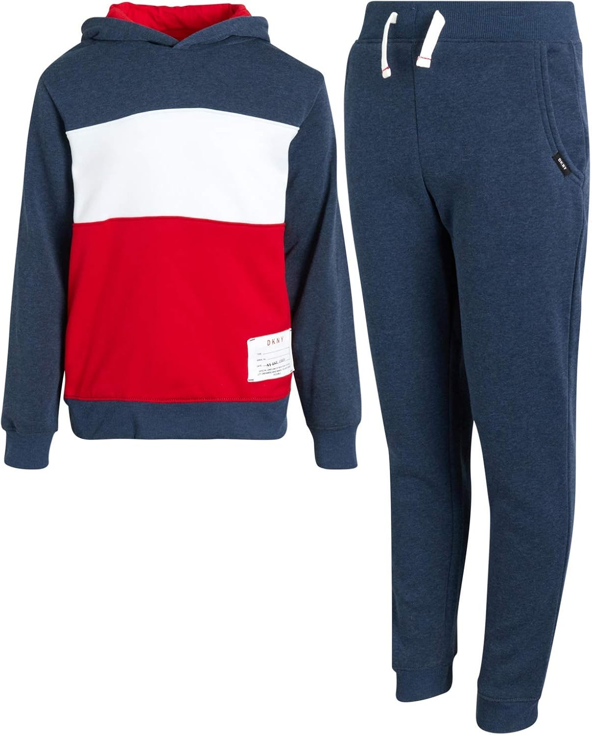 DKNY Boys Jogger Set - 2-Piece Fleece Pullover Hoodie Sweatshirt and Sweatpants: Clothing