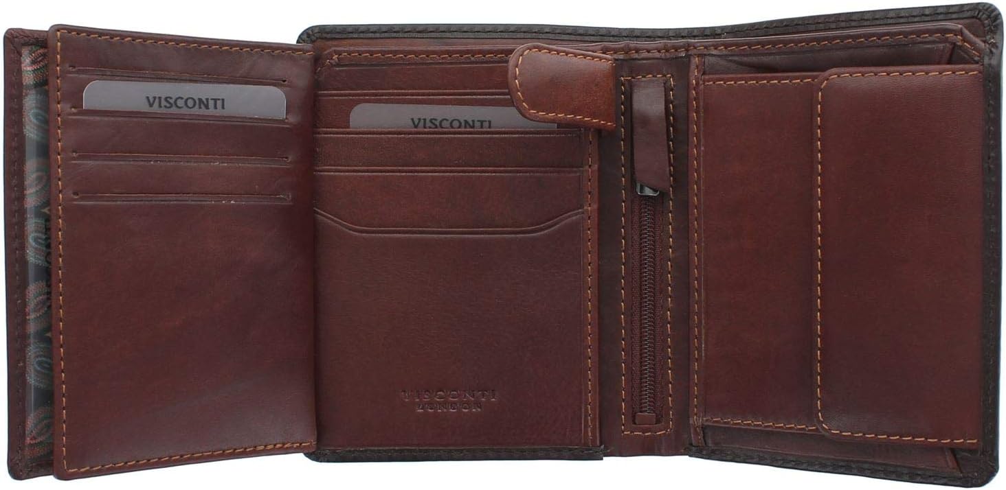 VISCONTI Atelier Collection Hector Leather Wallet RFID AT62 Burnish Tan - Image 4
