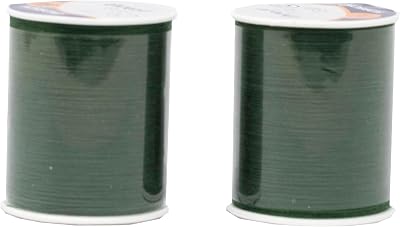 Korbond 320m Green Polyester Sewing Thread 2x160m Spools - Multi Use