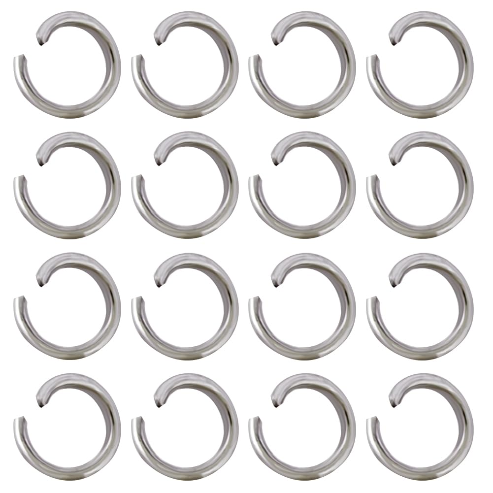 SUNNYCLUE 1 Box 5000Pcs Jumping Rings Bulk Open Jump Rings 304 Stainless Steel Open Jump Rings 4mm Split Rings Metal Connector Rings for Jewellery Making Accessories DIY Earrings Bracelet Necklace