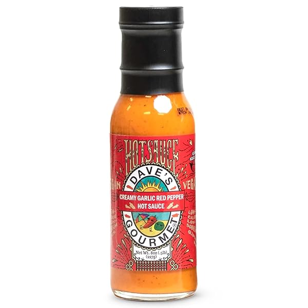 DAVE’S GOURMET CREAMY GARLIC RED PEPPER SAUCE –...