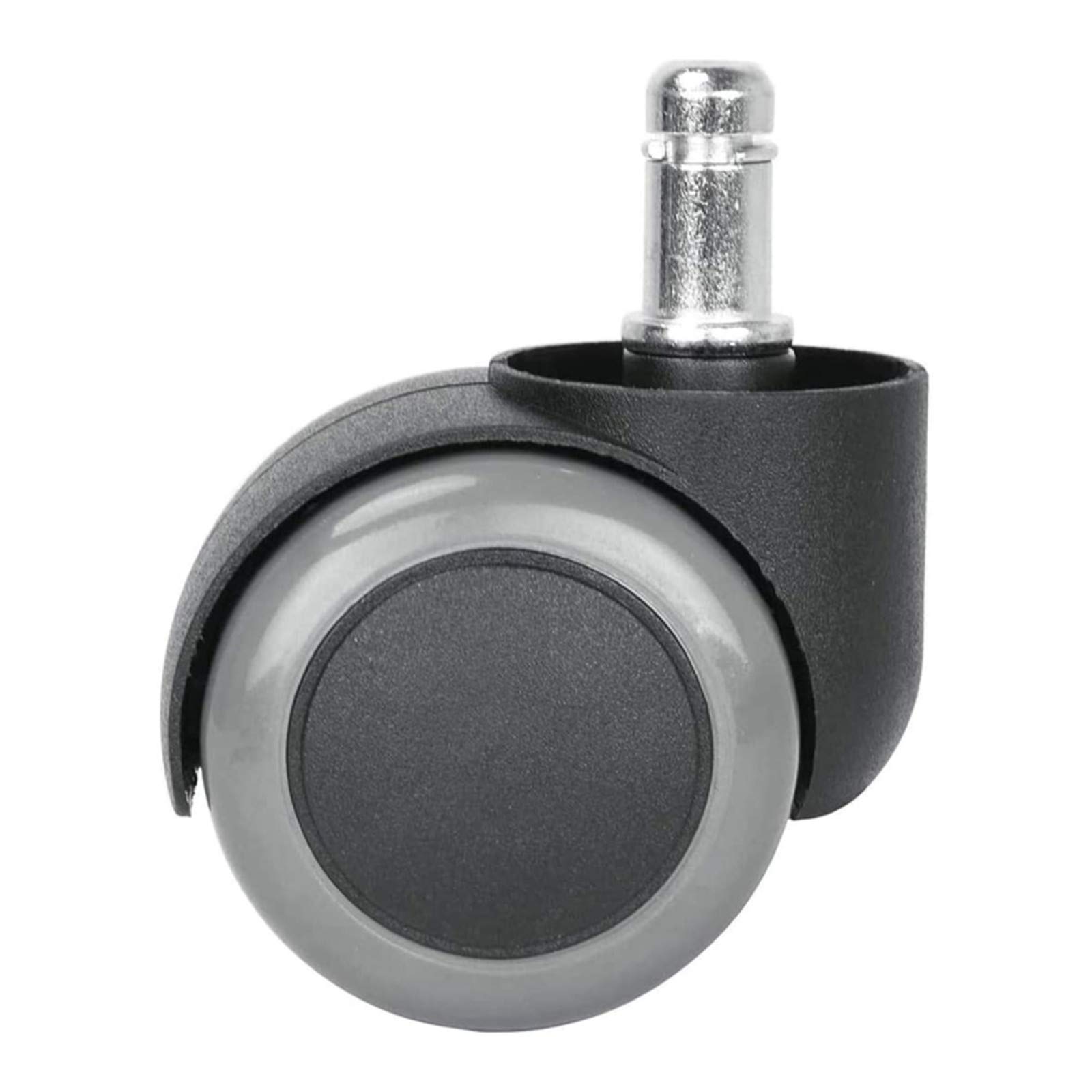 TEKEFT Office Chair Casters Floor Protecting Rubber (Set of 5) 50 MM Castor Wheels with Standard Stem Size (Gray)