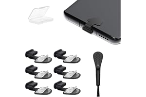 6PCS Type C Anti Dust Plugs Cover Type C Port iPhone Dust Plug, USB C Dust Cover, Anti-Lost USB C Charging Port Dust Covers P