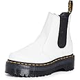 Dr. Martens Women's 2976 Quad Chelsea Boots, White, 8 Medium US