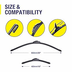 26"+18" Windshield Wiper Blades Replacement For