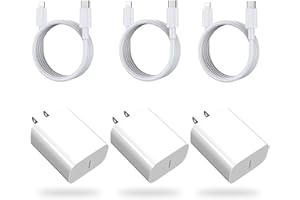 DENGWENQIANG 3-Pack iPhone Fast Charger, 20W PD USB C Wall Fast Charger Adapter with USB C Cable Compatible with for iPhone 14/14 Pro/14 Pro Max/14 Plus/13/12/11 and More