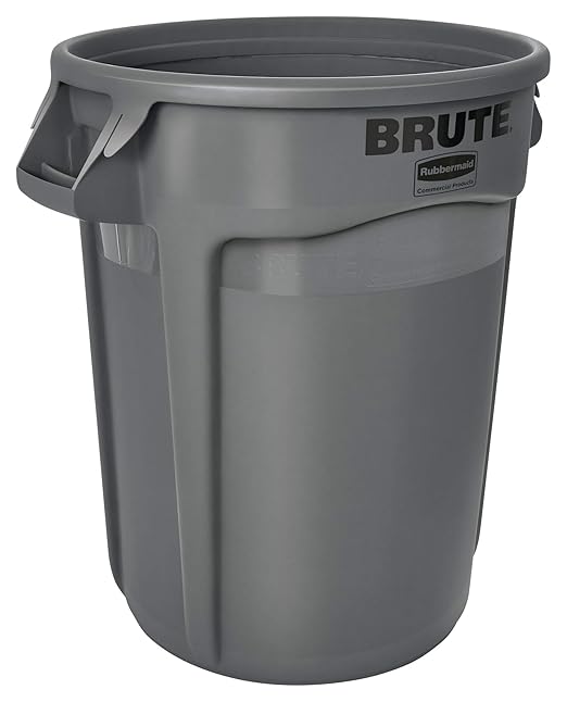 Rubbermaid Commercial Products FG263200GRAY Brute Round Container, 121.
