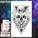 COKTAK 8 Pieces/Lot Realistic Masked Gangster Adults Temporary Tattoos For Women Sexy Body Art Weapon Girls Arm Tattoo Stickers Sheets AK Gun M416 AKM Sniper Rifle Fake Waterproof Death Skull Tattoo