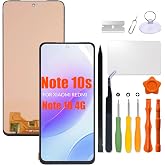Replacement for Xiaomi Redmi Note 10 4G | Note 10s LCD Screen for Redmi note10 4G note10s M2101K7AI M2101K7AG M2101K7BG M2101K7BI LCD Touch Screen Display Panel Digitizer Assembly with Repair kit