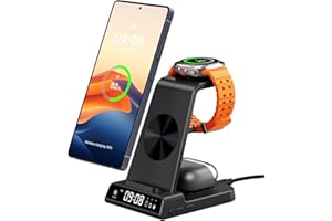 Wireless Charger for Samsung Devices, Wireless Charging Station for Galaxy S25 Ultra/S25+/S25/Z Fold 7/Z Flip 7/S24 Ultra/S23