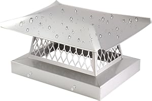 CLLOMAGY Chimney Cap Chimney Cover,Fireplace Chimney Caps for Outside 9"x13",Chimney Flue Cover Chimney Rain Cap,Roof Rain Guard Chimney Top Protector Cover Chimney Exhaust Vent Cap for Clay Flue Tile Chimney