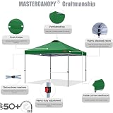 MasterCanopy Durable Ez Pop-up Gazebo 3x3M Forest Green with Roller Bag view 3