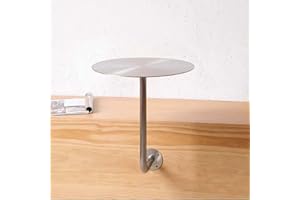 Small Modern Pub Bar Desk Round Wall-Mounted Stainless Steel Side Table for Cafe Cocktail Commercial Dining Room Dessert Indo