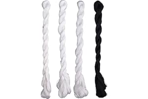 MINGGUXIUYI Natural 100% Silk Thread, Handmade Embroidery Thread Floss 4 Colors 110m Each (88)