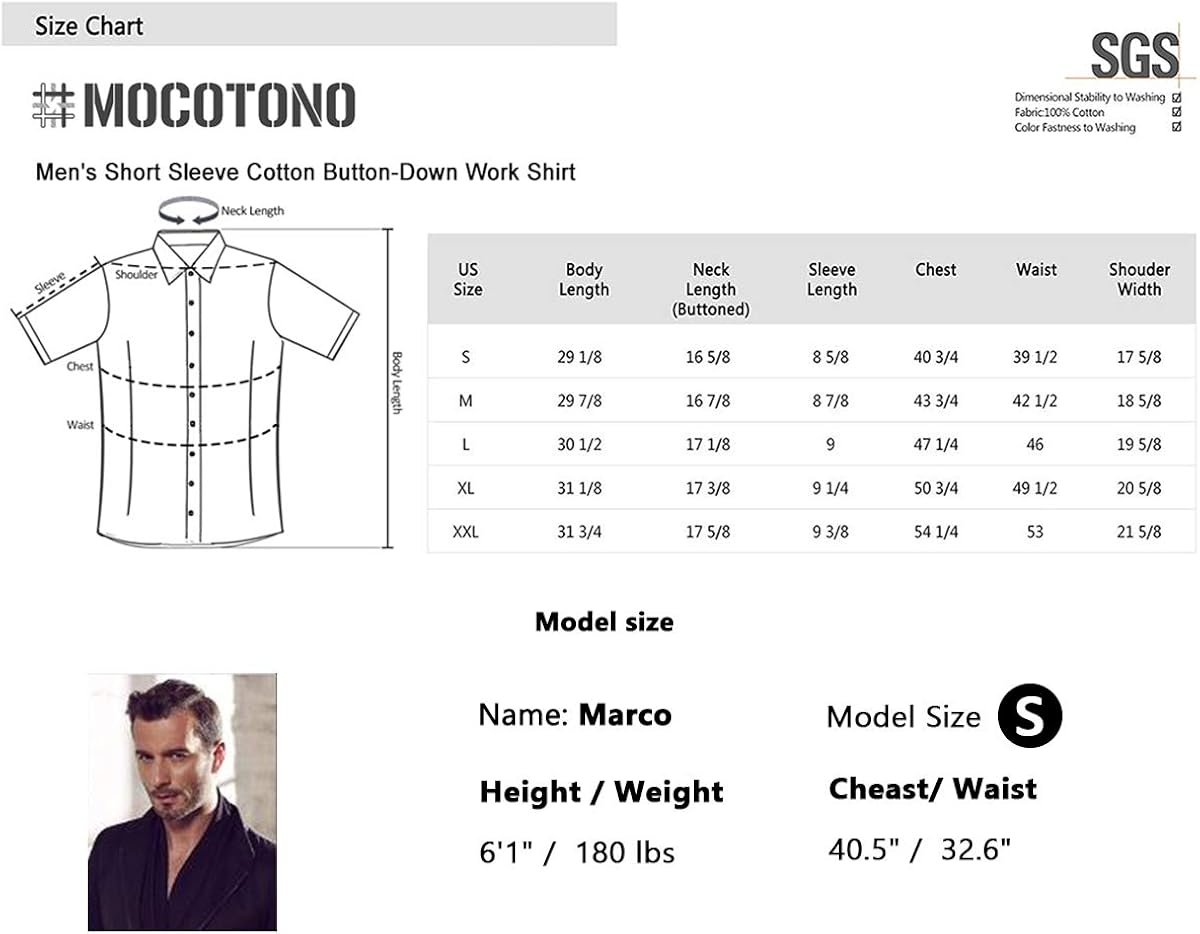 Men's Short Sleeve Plaid Checkered Button Down Casual Work Shirts: Clothing