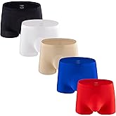 Gudan Mens Silky Underwear Sexy Seamless Boxer Briefs