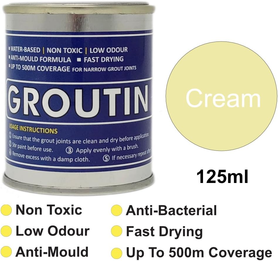 Cream Groutin Grout Reviver, Restore