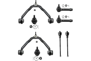 Detroit Axle - Front End 8pc Suspension Kit for Chevy GMC Silverado Sierra Yukon XL Suburban Avalanche 1500 Tahoe Cadillac Escalade ESV EXT Upper Control Arms w/Ball Joints Lower Ball Joints Tie Rods