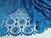 KENLACE 5 Yards/Lot African Lace Fabric Swiss Voile Lace Emboridery French Mesh Lace Fabric Material (Turquoise)