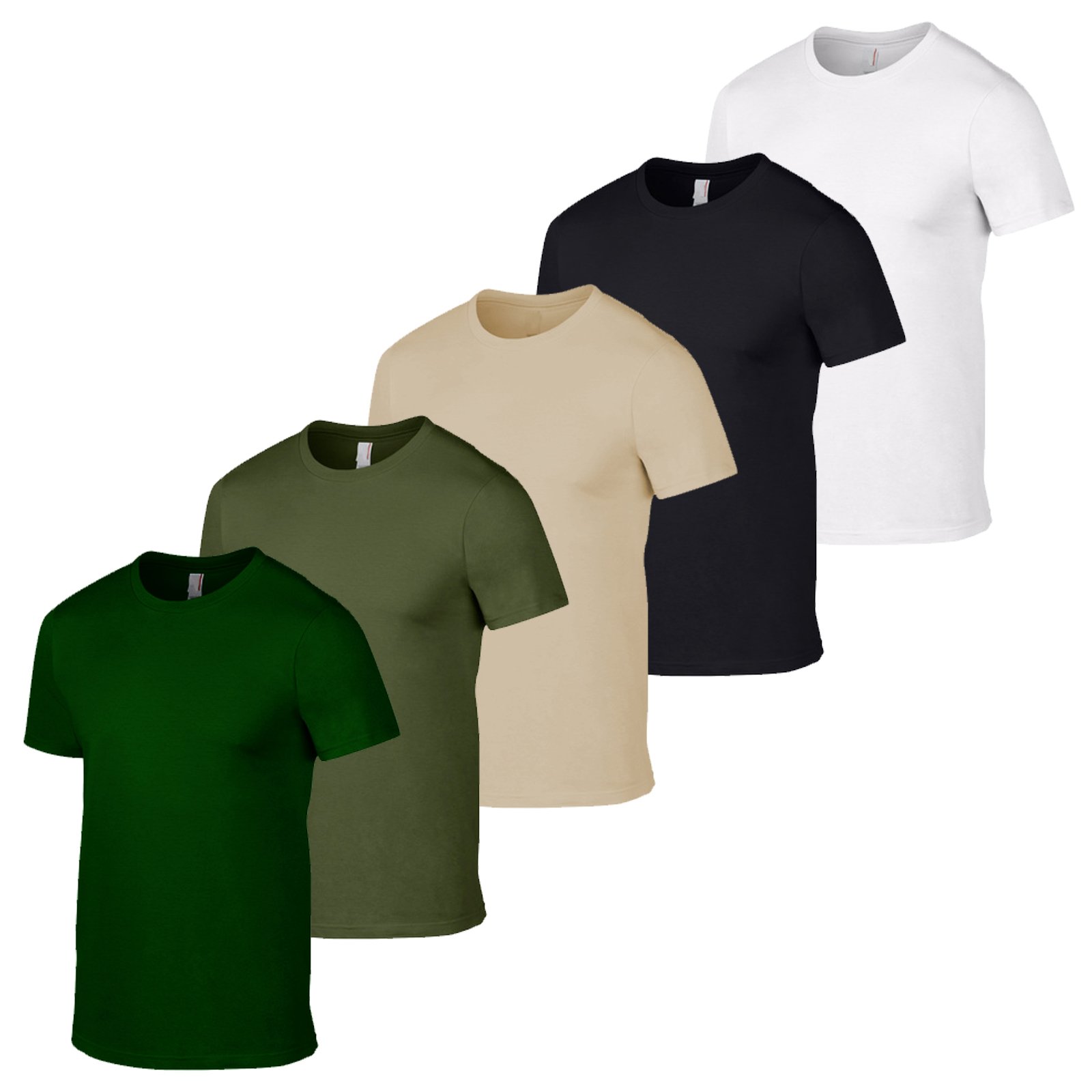 5 Pack Gildan Soft Style T Shirts Mens 