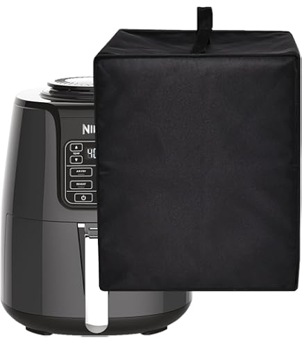 Couvercle Cookeo Moulinex Housse Anti Poussière Pour Friteuse Pour Usage Domestique Housse Élastique En Tissu Oxford Léger Et U2013 Facile à Utiliser, Noir (Couleur Argent Petite Friteuse