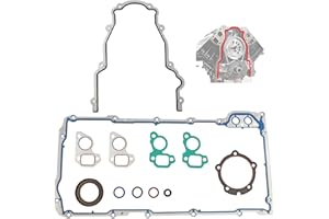 DTOMI Timing Cover Gasket Set & Oil Pan Gasket Set Compatible with GM Chevy Cadillac Buick Saab Isuzu Vehicle 4.8 5.3 6.0 6.2L LS V8 Engine 1999-2011 Replaces# TCS45993 12633904 OS32241 OS30693R 12612350