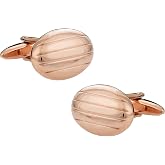 Cuff-Daddy Oval Rose-Gold Tone Cufflinks with Presentation Box