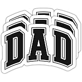 (3PCS) Dad Stickers - Waterproof Vinyl Decals for Laptops, Tumblers, Books, Scrapbooks, Water Bottles, Father's Day Gift for Papa, Grandpa - 3 x 2 Inch
