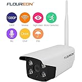 FLOUREON 1080P Outdoor Wireless WiFi IP Camera 2.0 Mega Pixel Home Security Bullet Camera Waterproof Support Two-Way/ONVIF/Motion Detection/ Video Recorder (1080P Outdoor Camera)