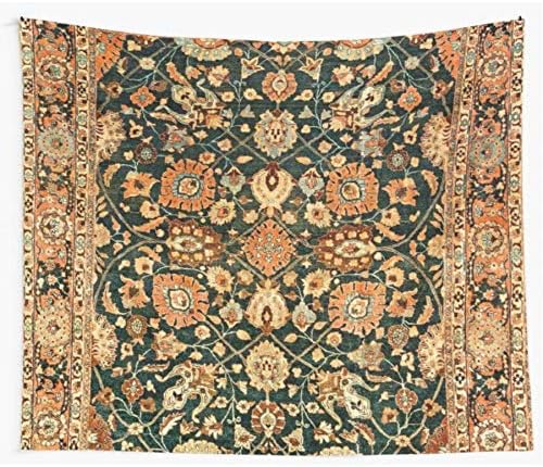 Weijunt Antique Tabriz Persian Rug Wall Tapestry Cover Beach Towel Throw Blanket Picnic Yoga Mat Home Decoration wj3090