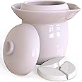 Zetilli Fermentation Crock Jar Sauerkraut Crock with Glazed Weights 1 Gallon Onggi Kimchi Pot for Fermenting Delicious Kimchi Kombucha & Pickles - Stoneware Fermenting Crock Pickling Fermenter (4L)