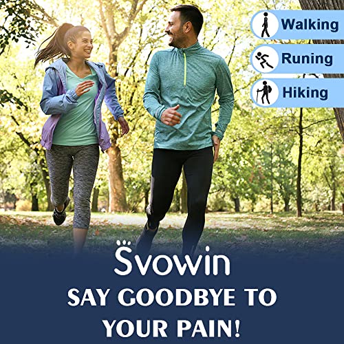 Svowin Plantar Fasciitis Insoles, Fast Relief Orthotic Heel Inserts for Heel Pain and Heel Spurs, Heel Cups for Women Men (Large)