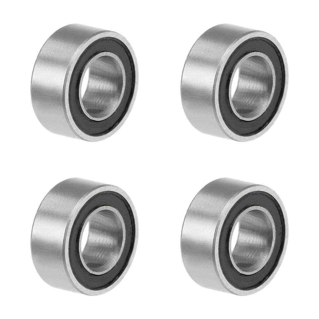 sourcing map MR63-2RS Deep Groove Ball Bearings 3mm Inner Dia 6mm OD 2.5mm Bore Double Sealed Chrome Steel Z2 4pcs