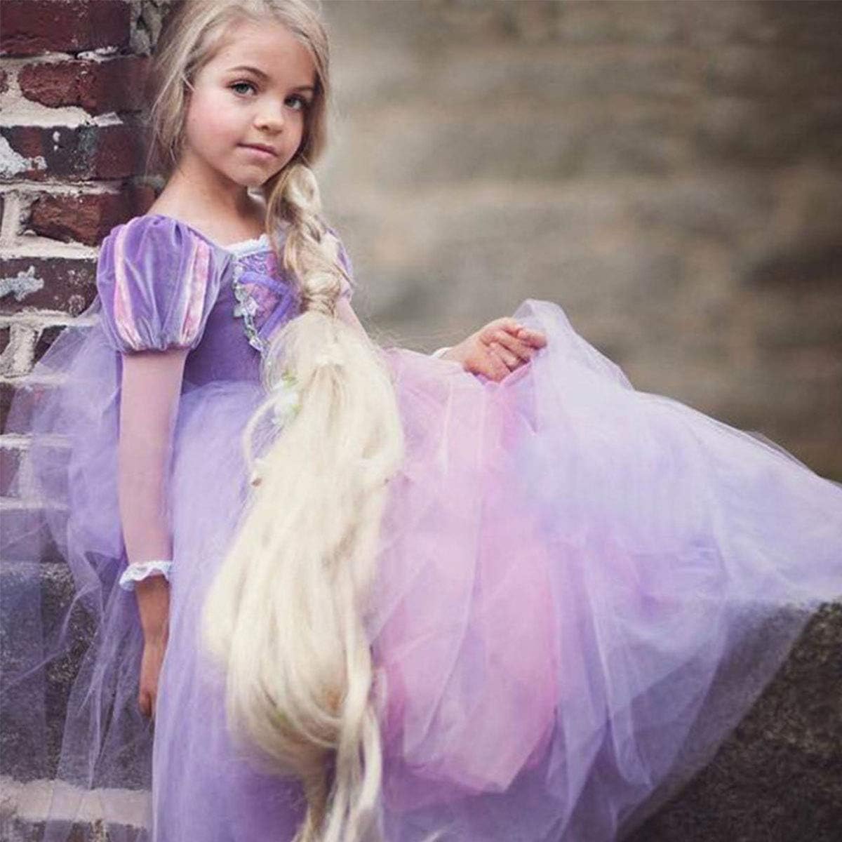 Amazon 本格的 Monoii ラプンツェル ドレス コスプレ 子供 衣装 プリンセス コスチューム キッズ ハロウィン お姫様 コス 仮装 女の子 D4 キッズコスチューム ホビー