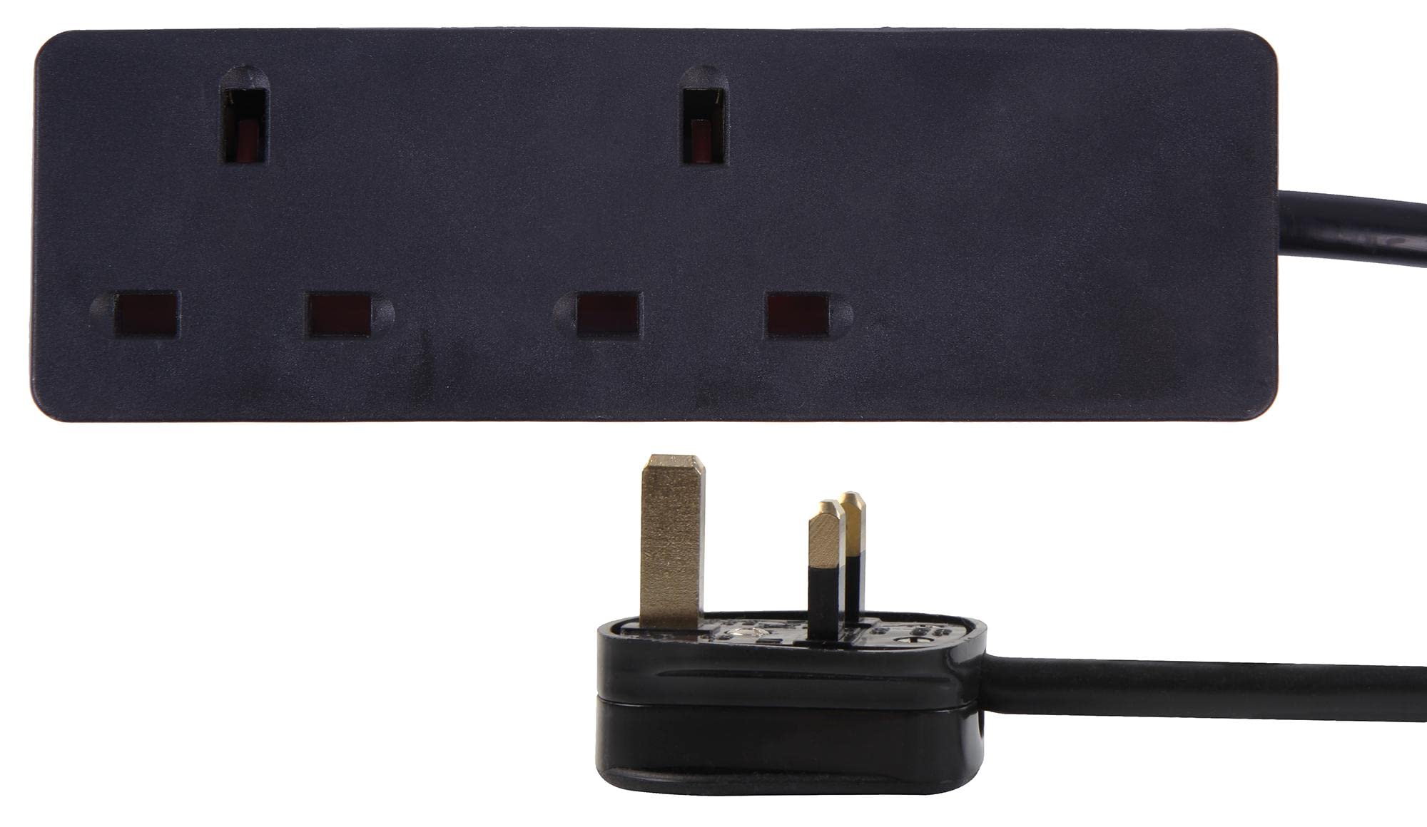 PRO ELEC PELB1992 2‑Gang Mains Extension Lead – 7.5m, Black