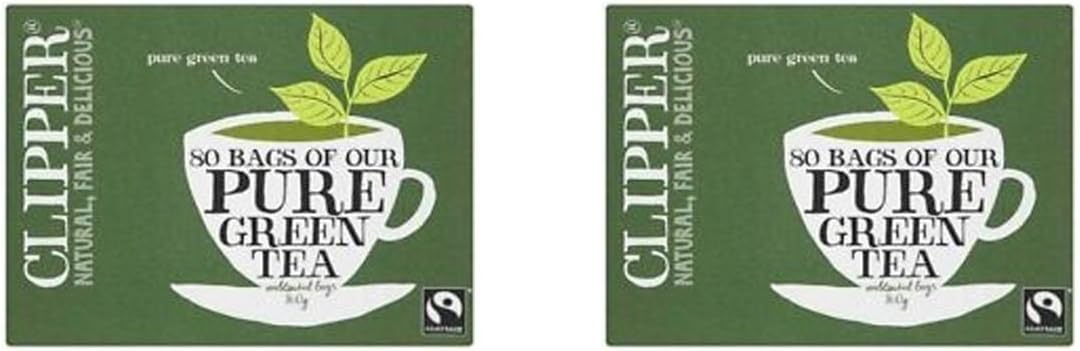 (2 Pack) - Clipper Green Tea - Pure| 80 Bags |2 Pack - Super Saver - Save Money