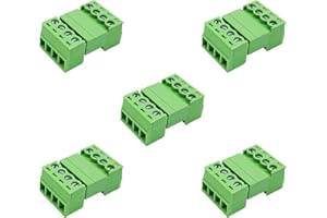 Jienk 5Set 4-Pin 300V 8A KF2EDGK 3.5mm Pitch Screw Terminal Block Pluggable Connector for 28-16AWG
